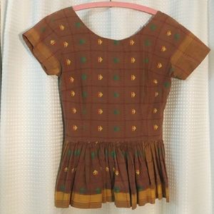 40s Peplum Top